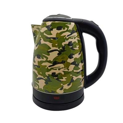 China Wholesale 360 ​​Degree Base Rotation Factory Army Green Color Temperature Control Appliances Stainless Steel Electric Kettle for sale