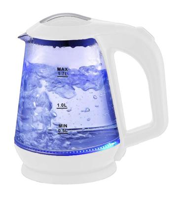 China 360 degree rotation base 2021 popular automatic cut glass boil-dry protection electric kettle for sale