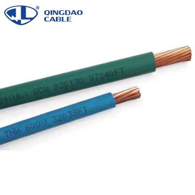 China Industrial Cable THW-2 UL Certificated 600V Copper Core PVC Insulated 12 14 2 4/0 A.W.G. for sale