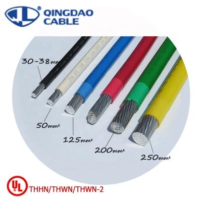 China Industrial THHN/THWN/THWN-2 600V 30mm2 38mm2 50mm 125mm2 200mm2 250mm2 Copper / Aluminum Conductor Nylon Sheath Electrical Wire for sale