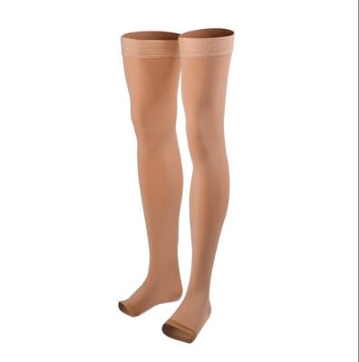 China QUICK DRY Custom Logo 20-30mmHg Anti-Slip Medical Thigh Compression Stocking High For Varicose Veins for sale