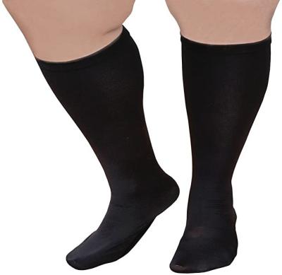 China For varicose plus black medical knee high compression socks for men and women xxxl compression socks 30-40mmhg Merz for sale