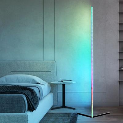 China Modern Colorful Bedroom Remote Control Atmosphere Lighting Home Indoor Decor Corner LED Floor Lamp for sale