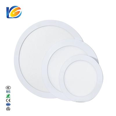 China High Light Efficiency And Vivid Color Rendering Desk Lighting Adjustable Round Energy Saving Ultra Thin Led Panel Light for sale