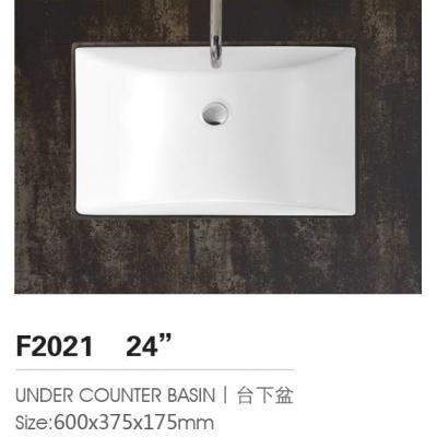 China Modern White Sanitaryware Uder Basin UAS America Undermount Bathroom Sink T-F2021 for sale