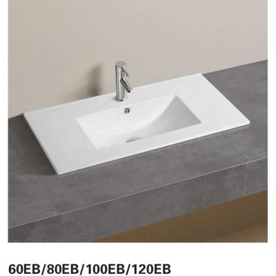 China 40cm Deep Modern Slim Edge Basin Vanity Top One Piece Sink 60EB for sale