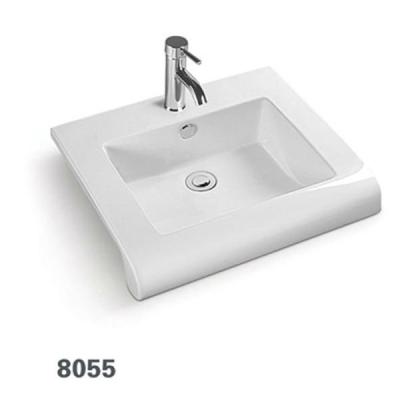 China Modern Fashionable Design Porcelain Sanitaryware Wash Basin 8055 for sale