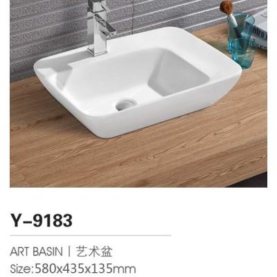 China Nice Modern Ceramic Leaf Vessel Basin Bathroom Sink Basin Y-9183 for sale