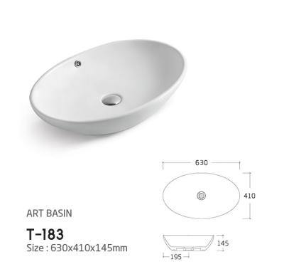 China Top Quality Modern Cabinet Ceramic Sink For Bathroom T-183 for sale