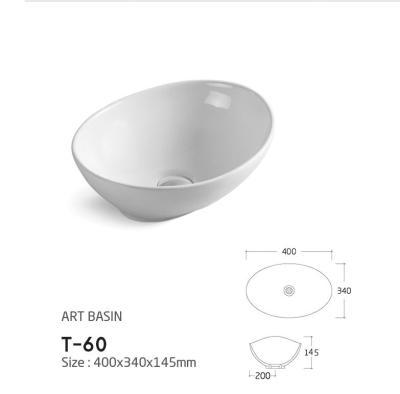 China Modern Countertop Oval Green Sink T-K60 for sale