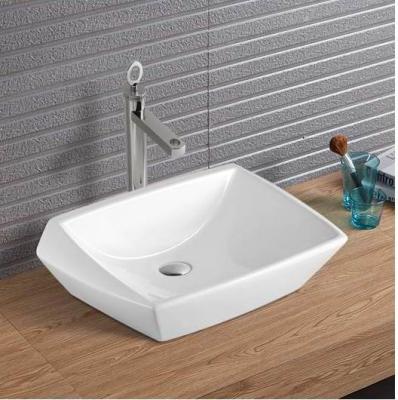 China Rectangular Modern Ceramic Sink Bathroom Wash Hand Sink PZ-6004 for sale