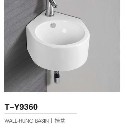 China Laundry Modern Corner Hand Sink Ceramic Wall Hung Sinks T-Y9360 for sale