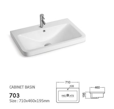 China Modern Design Bathroom Cabinet Special Sink For Washing 703 for sale