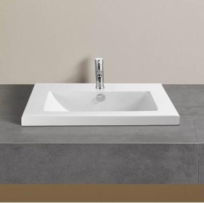 China 2013 modern new ceramic medium edge basin for bathroom 9060 for sale