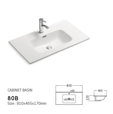 China Sustainable 80B Square Ceramic Hand Sink for sale