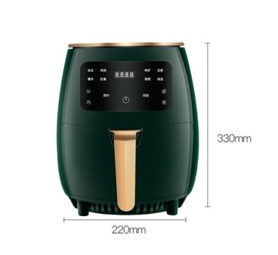 China Good Quality 1500w 4.5L 5.2L Air Fryer Healthy Kitchen Appliance Without Oil Thermostat Control Air Fryer Nonstick Adjustable Oven for sale