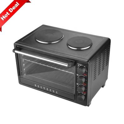 China Kitchen Temperature Appliances Adjustable Cut-off Maker Portable Electric Oven With Two Hot Plate Cooking for sale