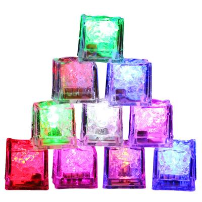 China Plastics Glow Cup Sensor Flashing Light/Color Changing LED Ice Cubes/Bar Wedding Party Decoration for sale