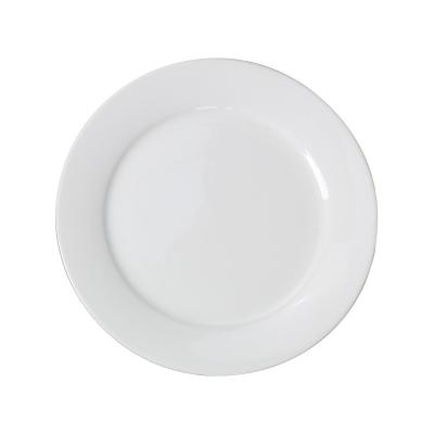 China High Sustainable White Porcelain Dinner Plates Round Flat Plates And Dish Ceramic Dishes For Restaurants And Bars for sale