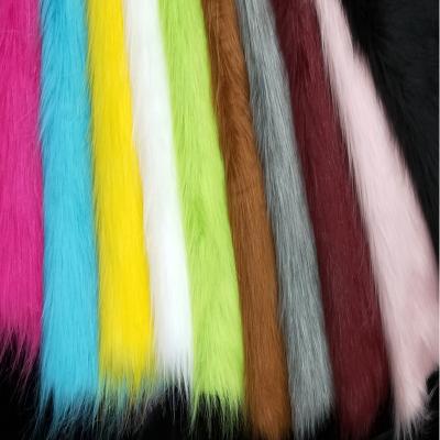 China Wholesale Luxury Auto Colored Pile Colored Long Thick Faux Fur Upholstery Fabric For Garment Home Textile for sale