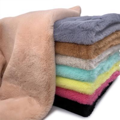 China Wholesale Auto Wholesale Polyester Pile Plush Fabric Faux Rabbit Fur Fabric For Garment Toys Coat for sale