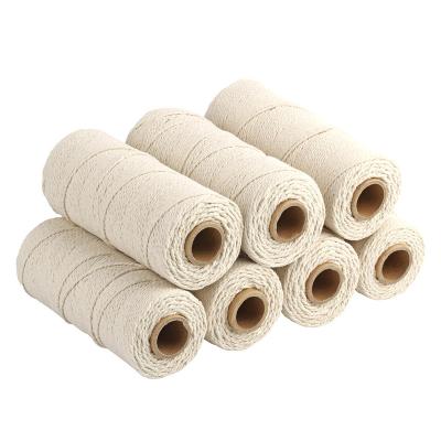 China High Tenacity 1/2/3/4/5/6mm Natural Beige Macrame Rope Twisted Twine Yarn Cotton Cord For Handmade Crafts Home Decor for sale