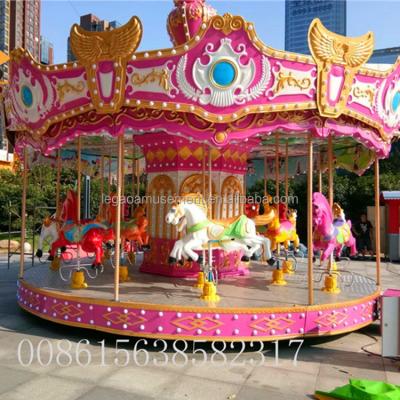 China Popular Cheap FRP+steel Merry Go Round Luxury Carousel Horse 16 Seat Carousel Ride for sale