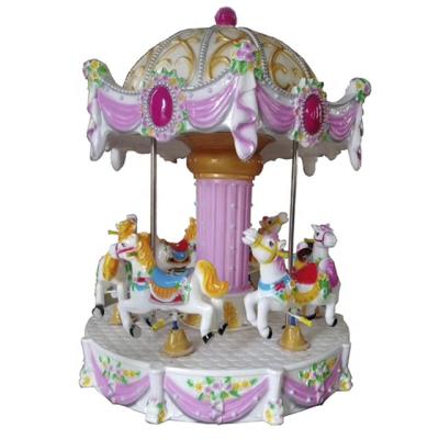 China FRP+steel Merry Amusement Park Carousel Kids Go Electric Round Horse Carousel for sale