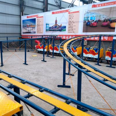 China China PVC Slide Dragon Track Train Rides Mini Roller Coaster For Kids for sale