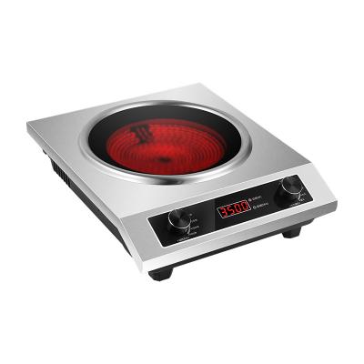 China Rapid Heating 3500W concave knob control stainless steel body restaurant single cooktop hot pop induction cooker 1 burner electric cooktop for sale