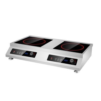 China Rapid Heating Cheap factory price 3500W double burner stainless steel commercial induction cooker with best quality for sale