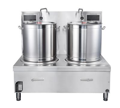 China Easily Cleaned Manufacturer's best-selling stainless steel magnetron high-power dual head electromagnetic short soup stove for hotel kitchens for sale