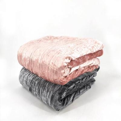 China Anti-bacteria Ultra Soft Reafort Velvet Sherpa Lightweight Pleated Throw Blanket for sale