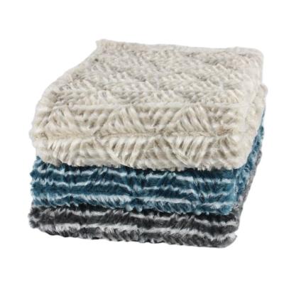 China 100% Polyester Anti-Bacteria Two Tone Faux Fur Blanket for sale