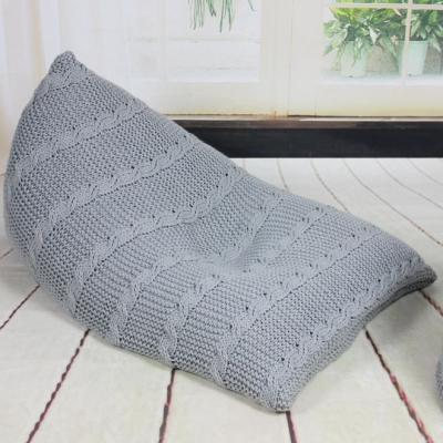 China Massage Salon Knitted Triangle Beanbag Chair for sale