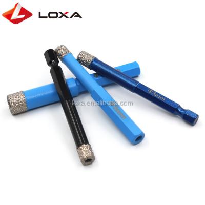 China Drill Holes Vacuum Hex Welded Diamond Core Drill Bit With Hex Shank for sale