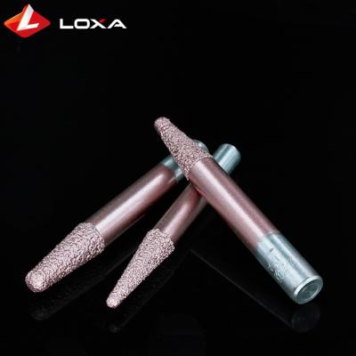 China LOXA New Diamond Relief /Columnar Relief Engraving Columnar Vacuum Brazed Relief/Tools For Granite for sale