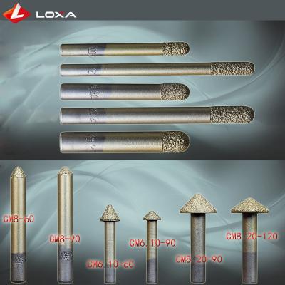 China CNC Lathe Machine Marble Engraving Tools CNC Marble Bit Vacuum Brazed Mill for sale