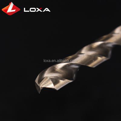 China Drill Holes 10mm Diameter 133mm Length M35 HSS Cobalt Round Shank Twist Drill Bits for sale