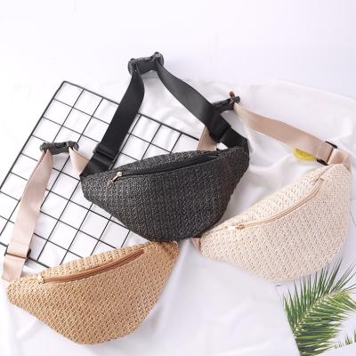 China Environmental Protection Style Fashionable Bohemian Age Reducing Large Capacity Travel Convenient Running PE Woven Sports Waist Pack for sale