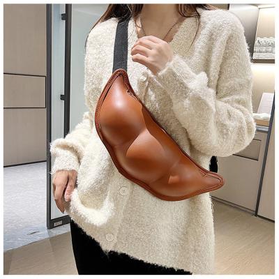 China Factory Wholesale Water Proof Functional Creative Pea Pod Multi Leisure Shopping PU Women One Shoulder Cross - Body Bag for sale