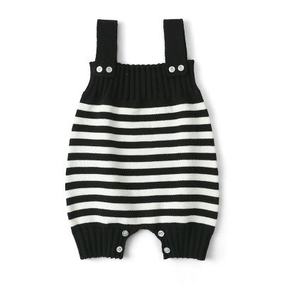 China Long Sleeves Fashion Factory Direct Baby Clothing Sweater Rompers Cute Solid Color Jumpsuit With Button for sale