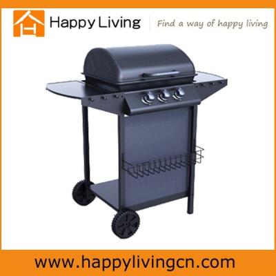 China Easily Assembled Portable 3 Burner Gas Camping Grills All Round Grills for sale