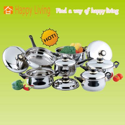 China Sustainable Mirror Polishing Stainless Steel Commercial Happy Lady s/s Casserole Set for sale