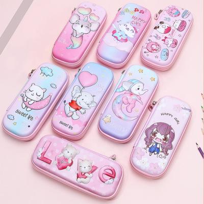 China Schools & High Quality Cheap Custom Kids Hard Shell EVA Pop It Pencil Case 3D Design Offices New for sale