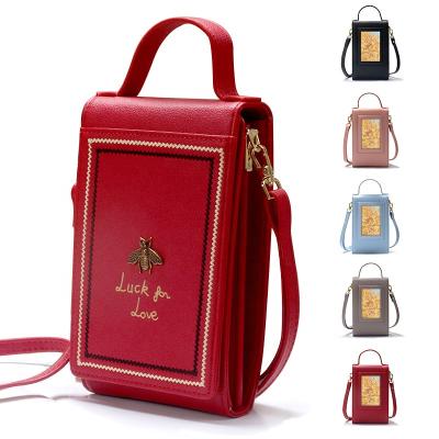 China Phone Holder Bag Customize Small Cross - Leather Body Sling Mobile Cell Phone Bag Pouch With Strap for sale