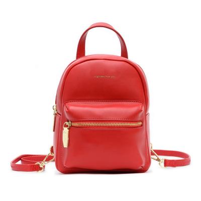 China Waterproof Fast Delivery Women's Pu Leather Backpack Mini Fashion Daypacks Small Purse For Girls for sale