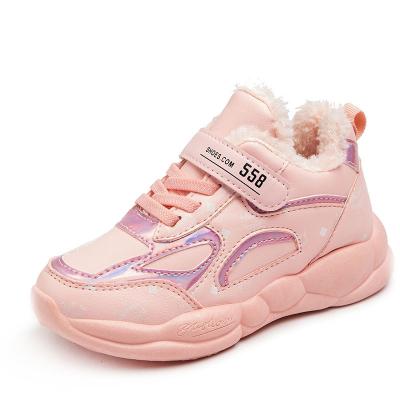 China Winter Durable Sports Shoes Mesh Breathable Comfortable Princess Shoes Girls Sneakers Keep Warm for sale