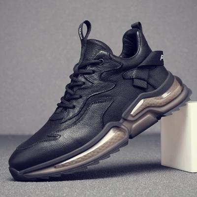 China Fashion trend leather to keep hot Unique sneakers men's Mesh Thick sale running shoes shape cheap sports shoes sneakers for men for sale