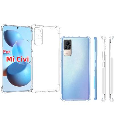 China Shockproof For Xiaomi Civi Mobile Transparent Soft Tpu Shock Proof Case Housing for sale